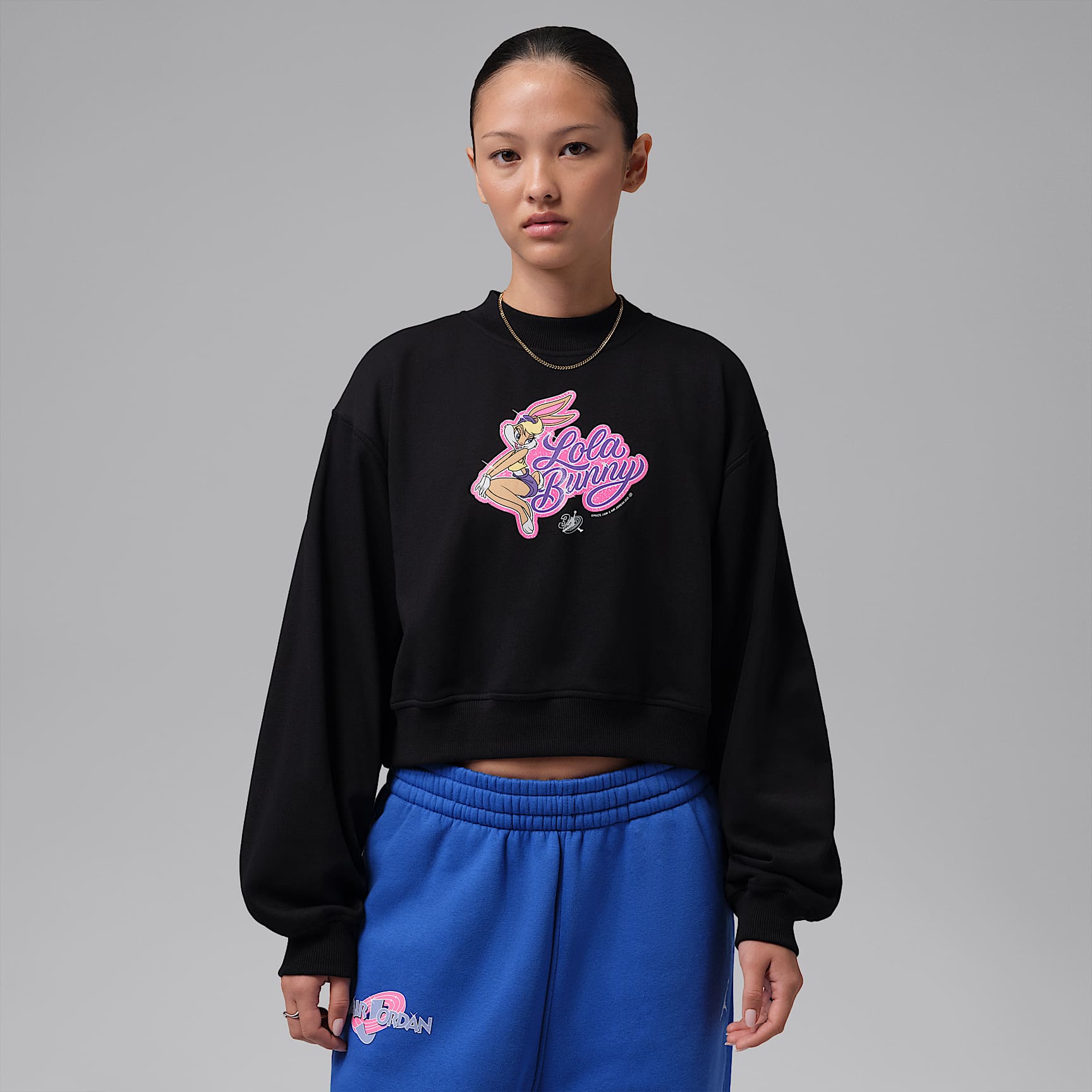 90年代 90s J CREW COTTON BOA BLUSON MA-1 Jordan Brooklyn Space Jam Women's Lola Bunny Crew-Neck Sweatshirt